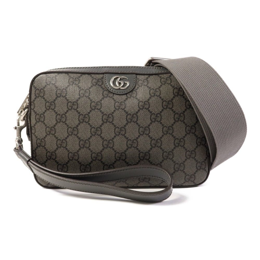 Gucci Ophidia 2Way Shoulder Bag: Authentic and authenticated Gucci Ophidia 2WAY shoulder bag in gray PVC coated canvas. Product 525040. Includes storage bags and shoulder strap. Approx. 24 x 17 x 4.2 cm.