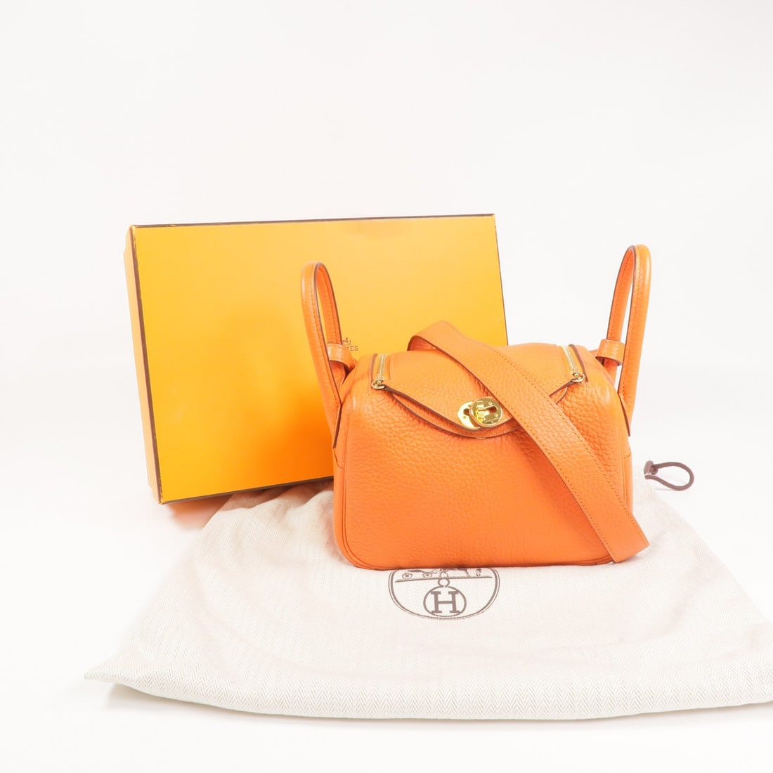 Hermes Mini Lindy Orange - 10