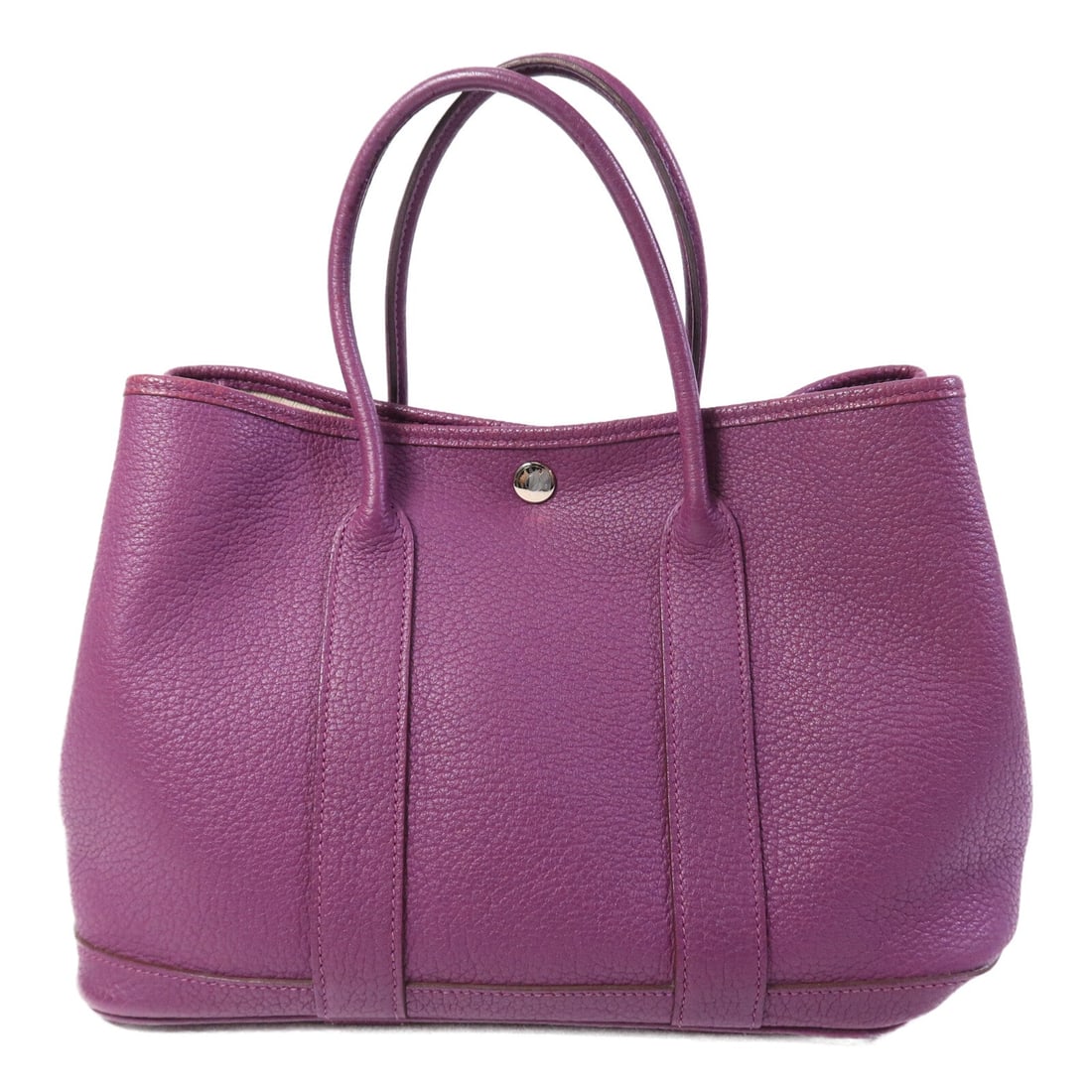 Hermes Garden Party TPM Anemone: Purple Negonda leather tote bag.