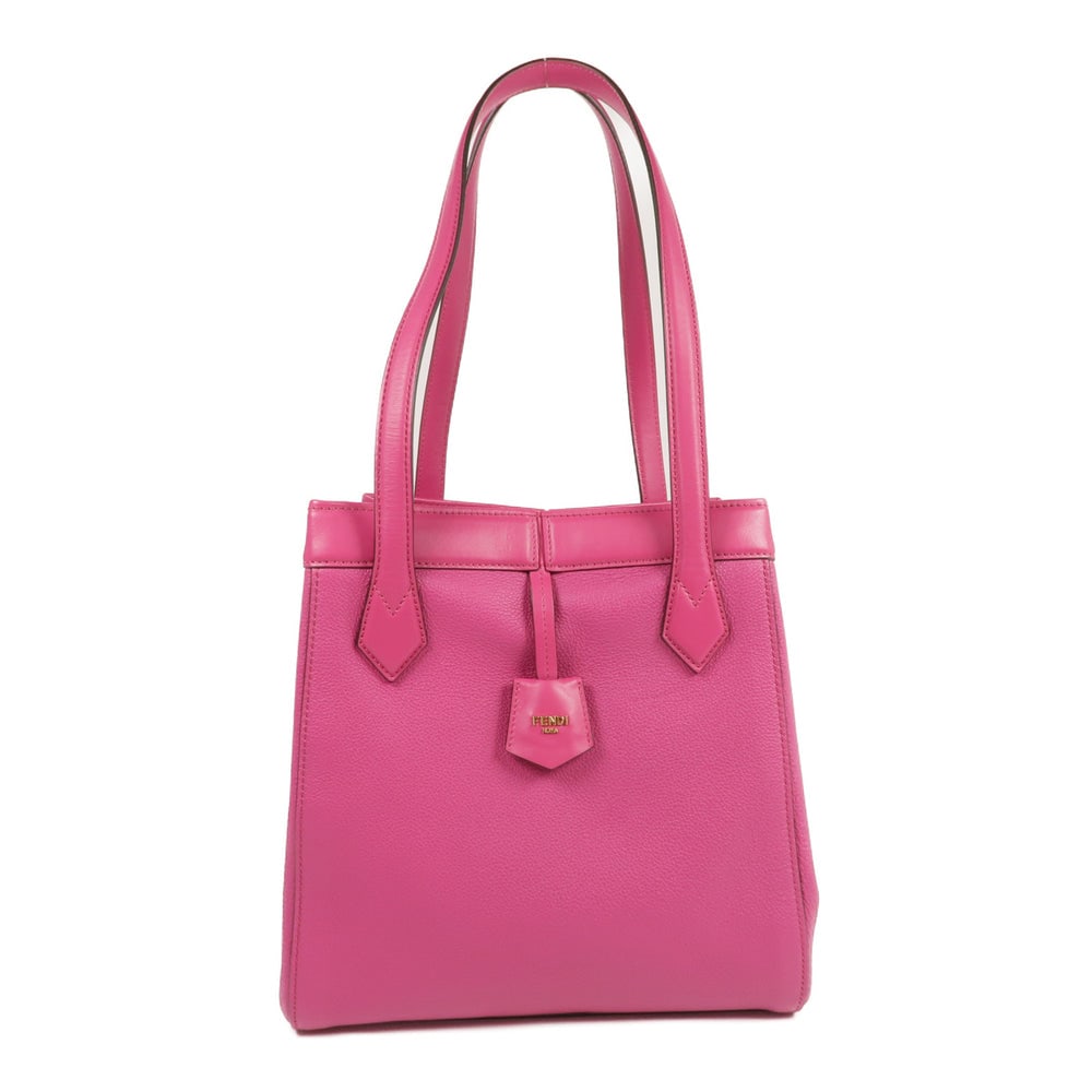 Fendi Origami Medium Pink Bag: Authentic and authenticated Fendi Origami Medium shoulder bag in pink rose calfskin leather. Includes storage bags and clochette. Approx. 27 x 27 x 13 cm with 62 cm shoulder.
