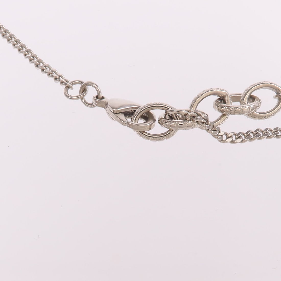 Chanel CC Silver Gray Necklace - 5