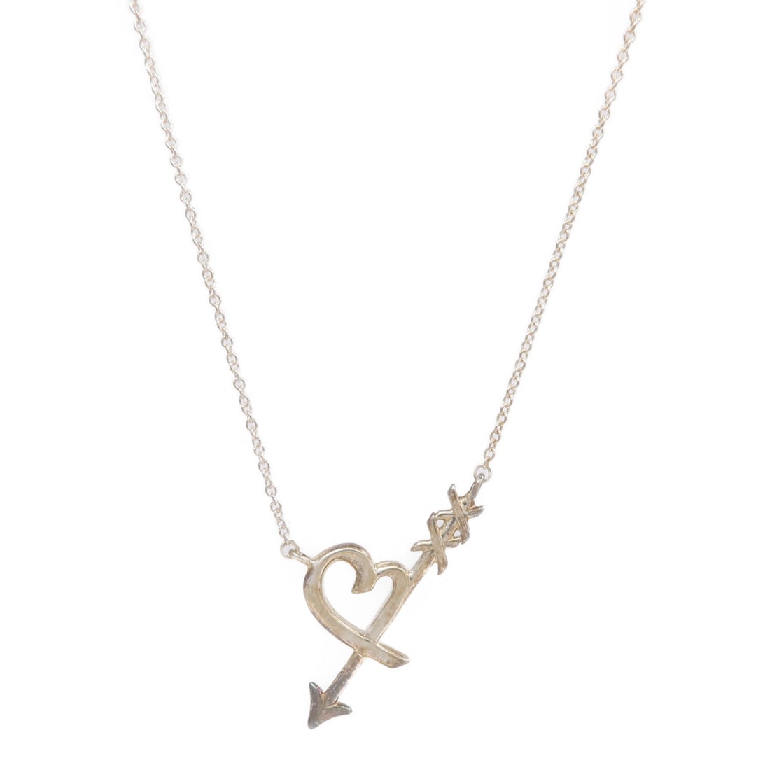 Tiffany Heart Arrow Necklace Silver (1 of 10)