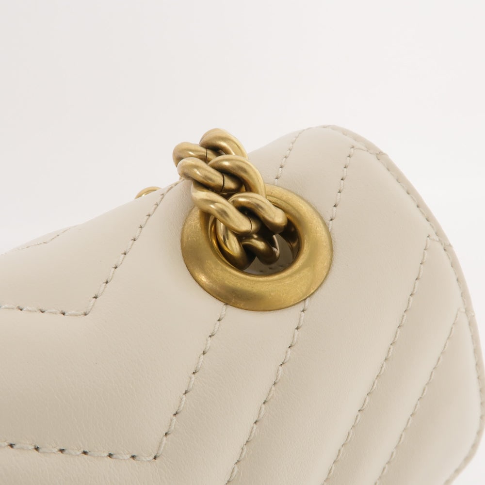 Gucci Marmont Shoulder White - 11