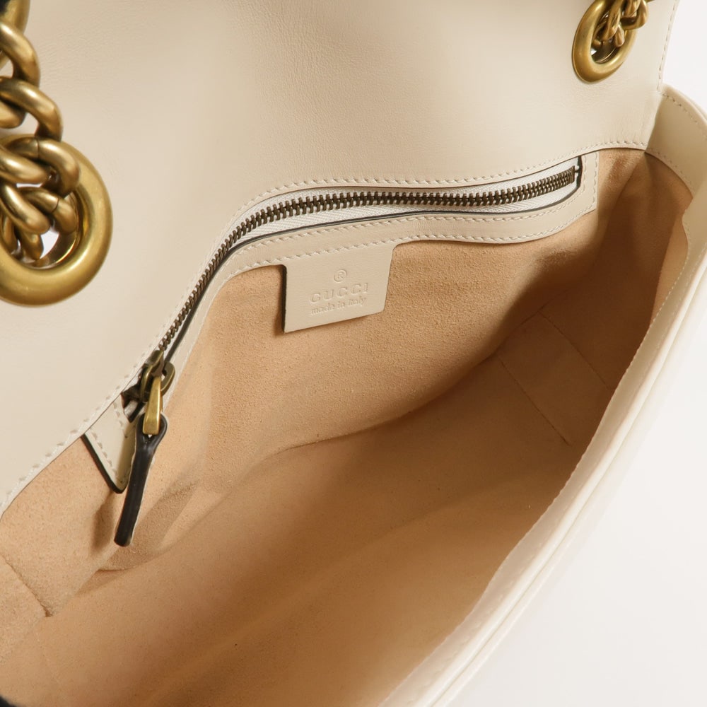 Gucci Marmont Shoulder White - 5