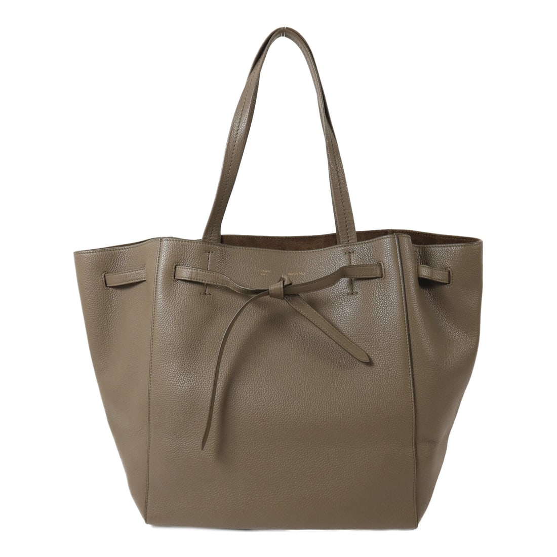 Celine Cabas Phantom Tote Gray: Authentic and authenticated Celine Cabas Phantom tote bag in gray calfskin. Product no. F-AT-1158/F-CU-1188. Approx. 27-49W x 29H x 16.5D cm with 48.5 cm handle. Includes storage bags.