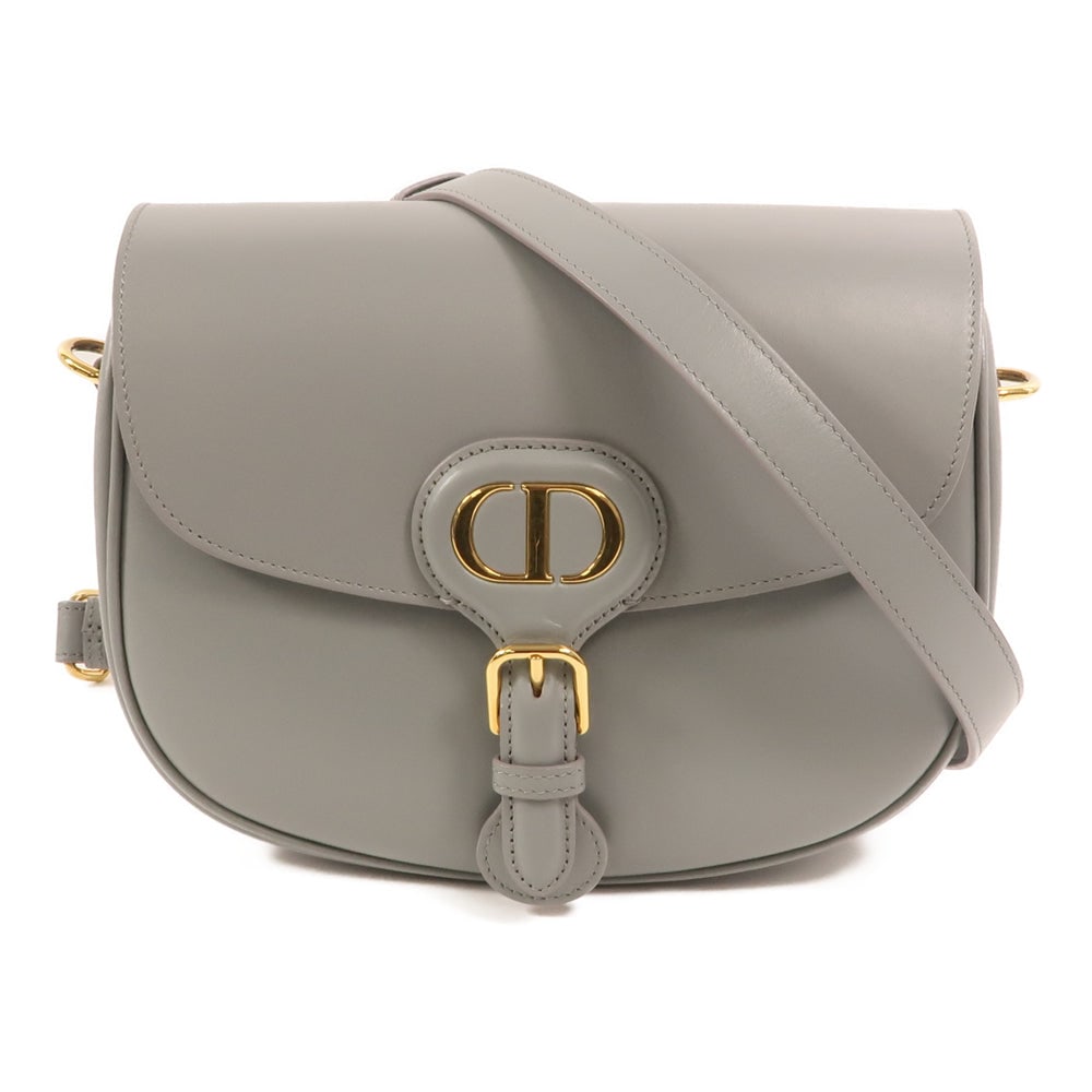 Dior Bobby Medium Gray: Gray calfskin Bobby medium shoulder bag with GHW; includes box, storage bag, guarantee, and shoulder strap. Authentic and authenticated.