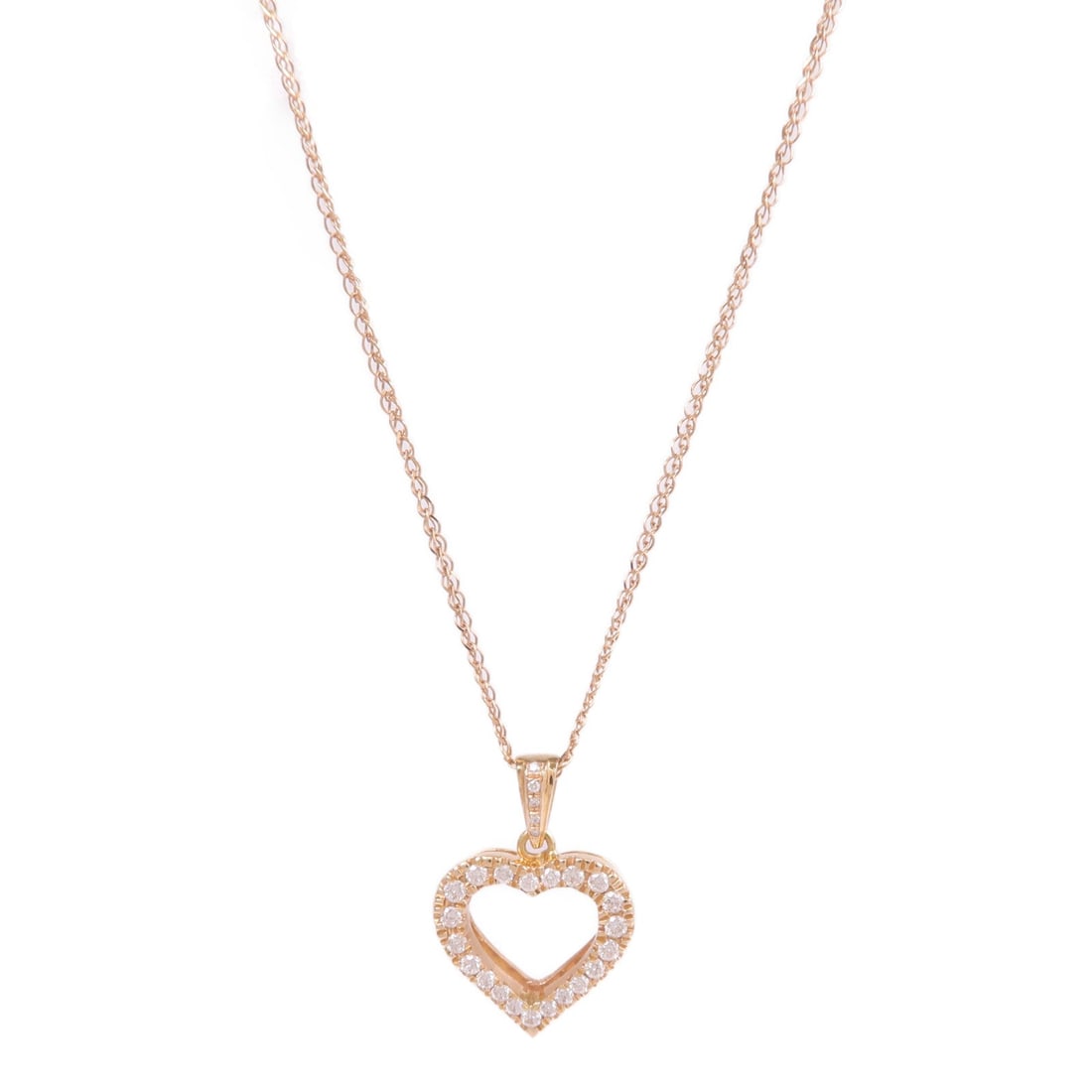 Diamond Necklace 18K Pink Gold: Diamond necklace in 18K pink gold.