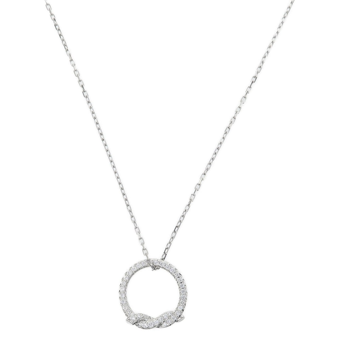 Cartier Entrelaces Necklace WG: Diamond Entrelaces necklace in 18K white gold.