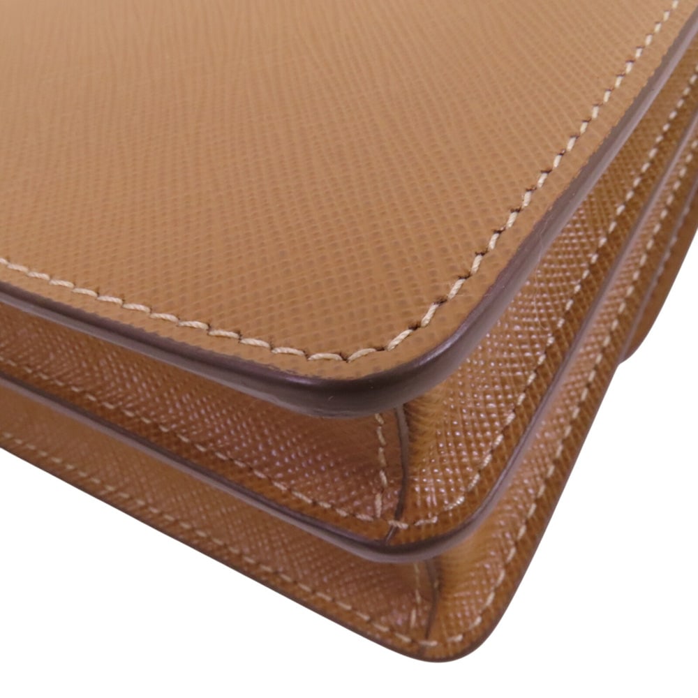 Prada Mini Saffiano Shoulder Brown - 14