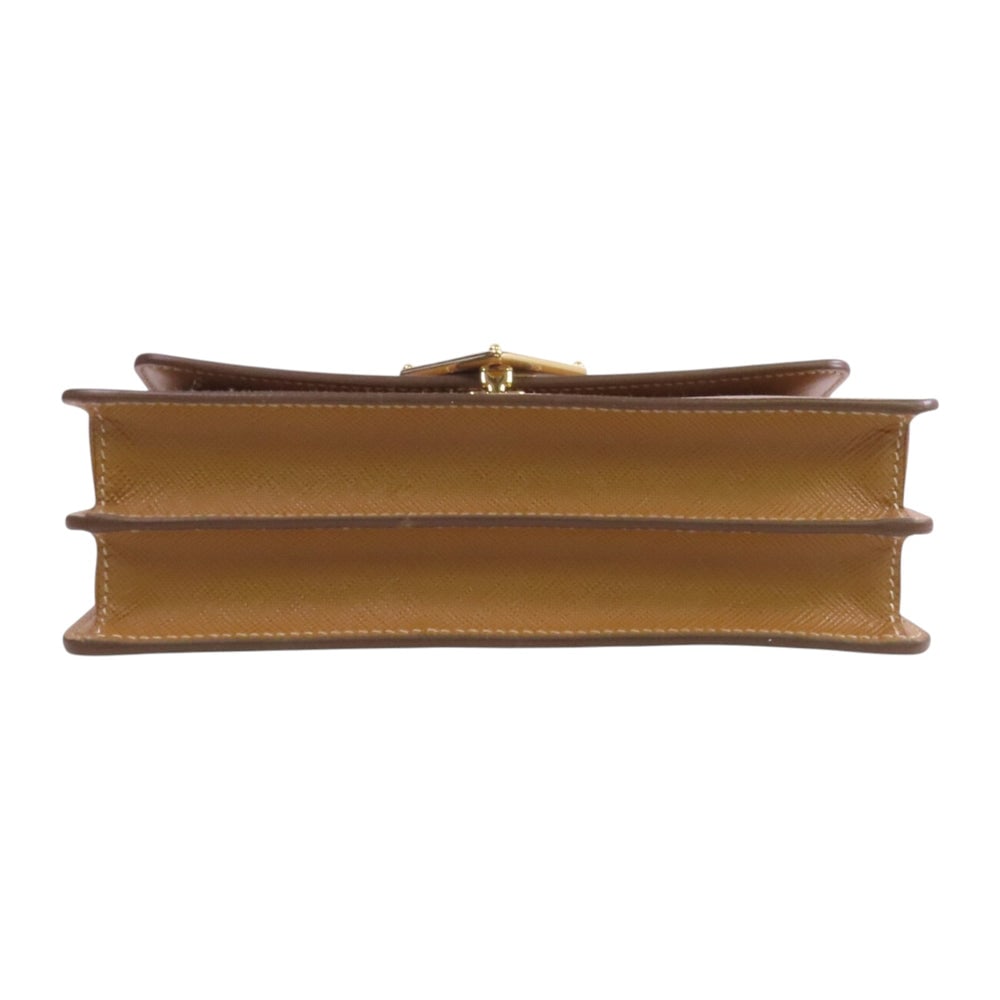 Prada Mini Saffiano Shoulder Brown - 4