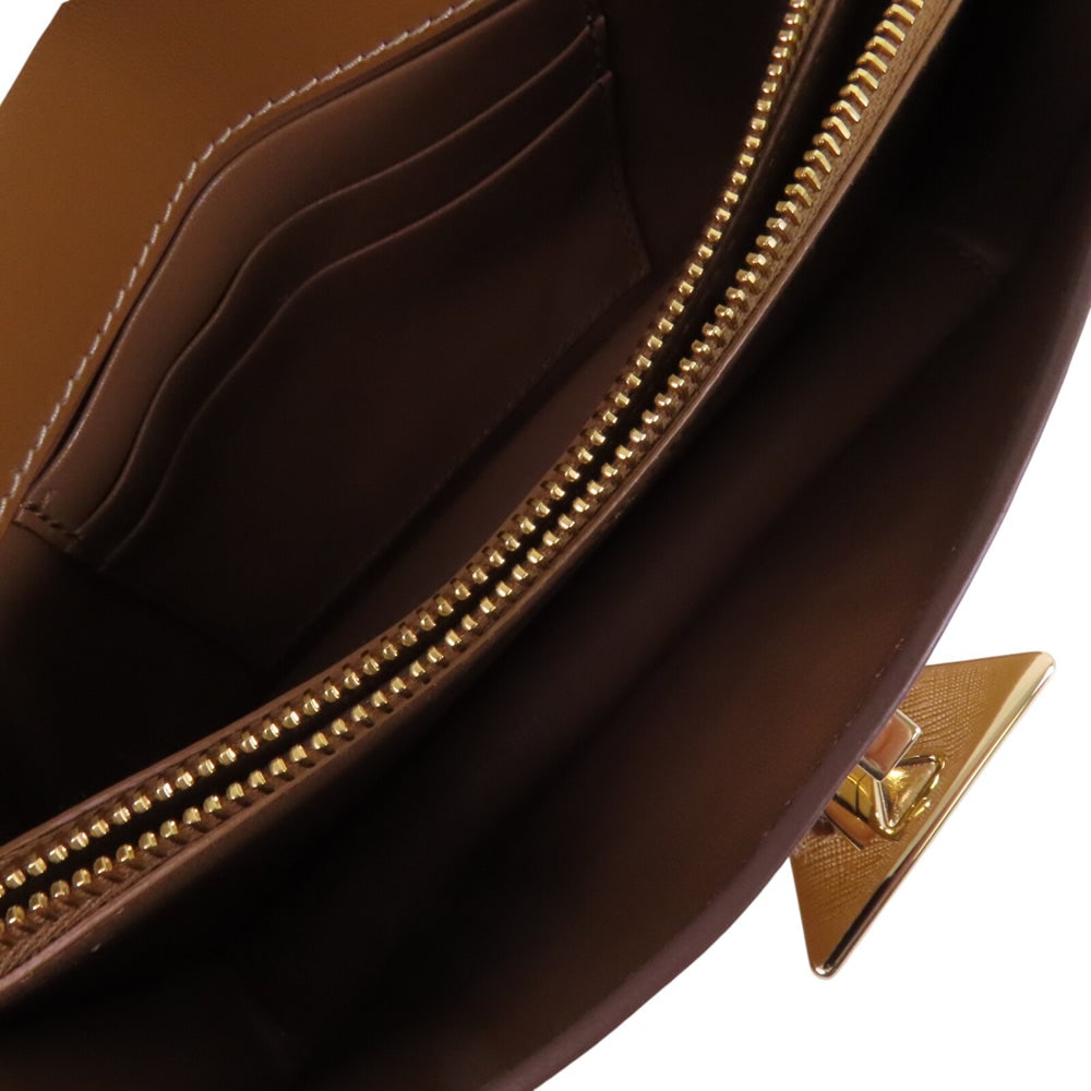 Prada Mini Saffiano Shoulder Brown - 5