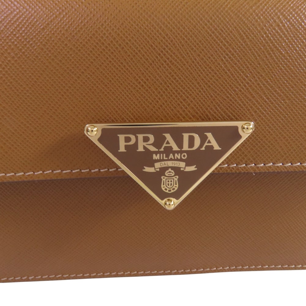 Prada Mini Saffiano Shoulder Brown - 6