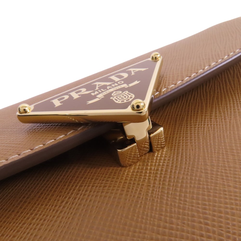 Prada Mini Saffiano Shoulder Brown - 8