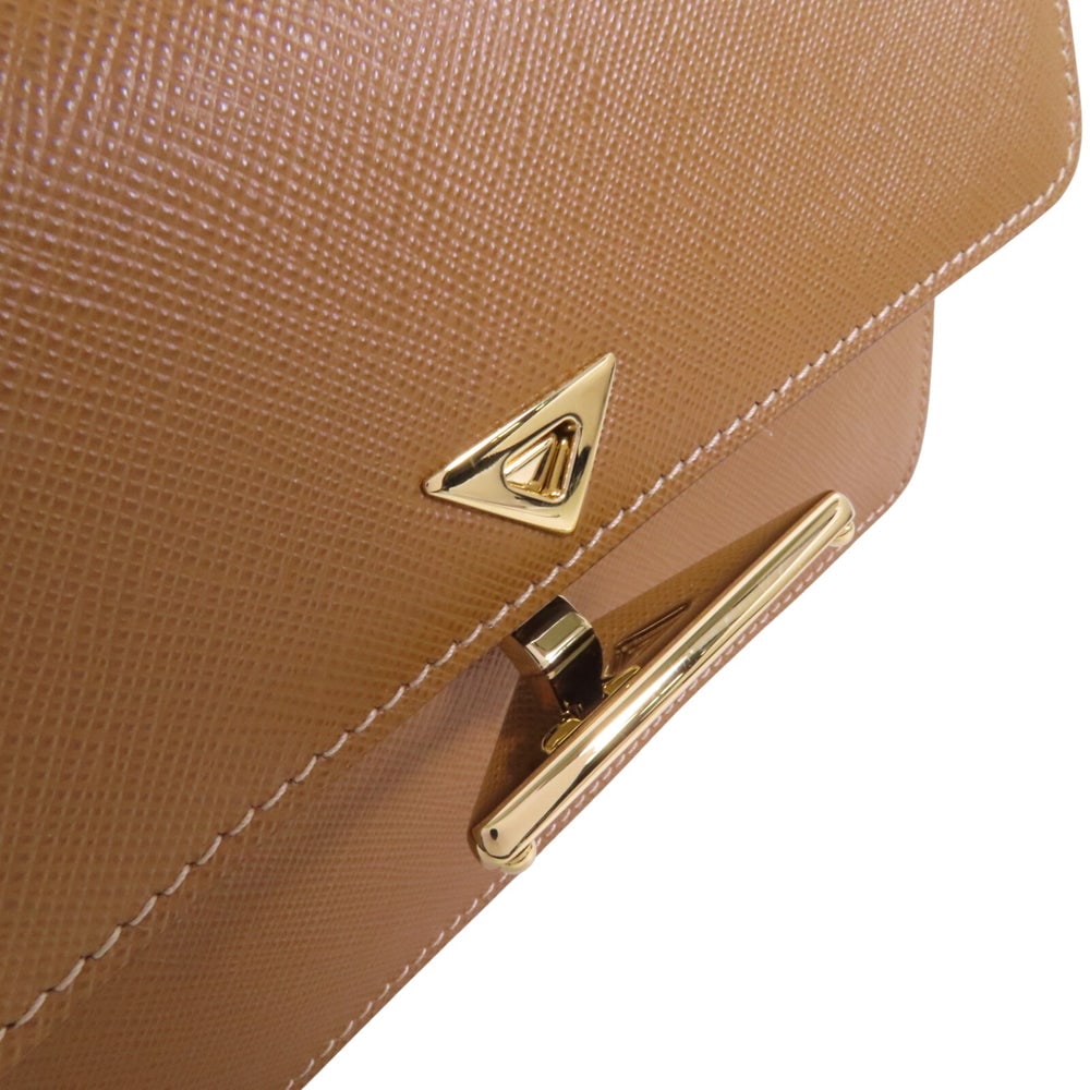 Prada Mini Saffiano Shoulder Brown - 9
