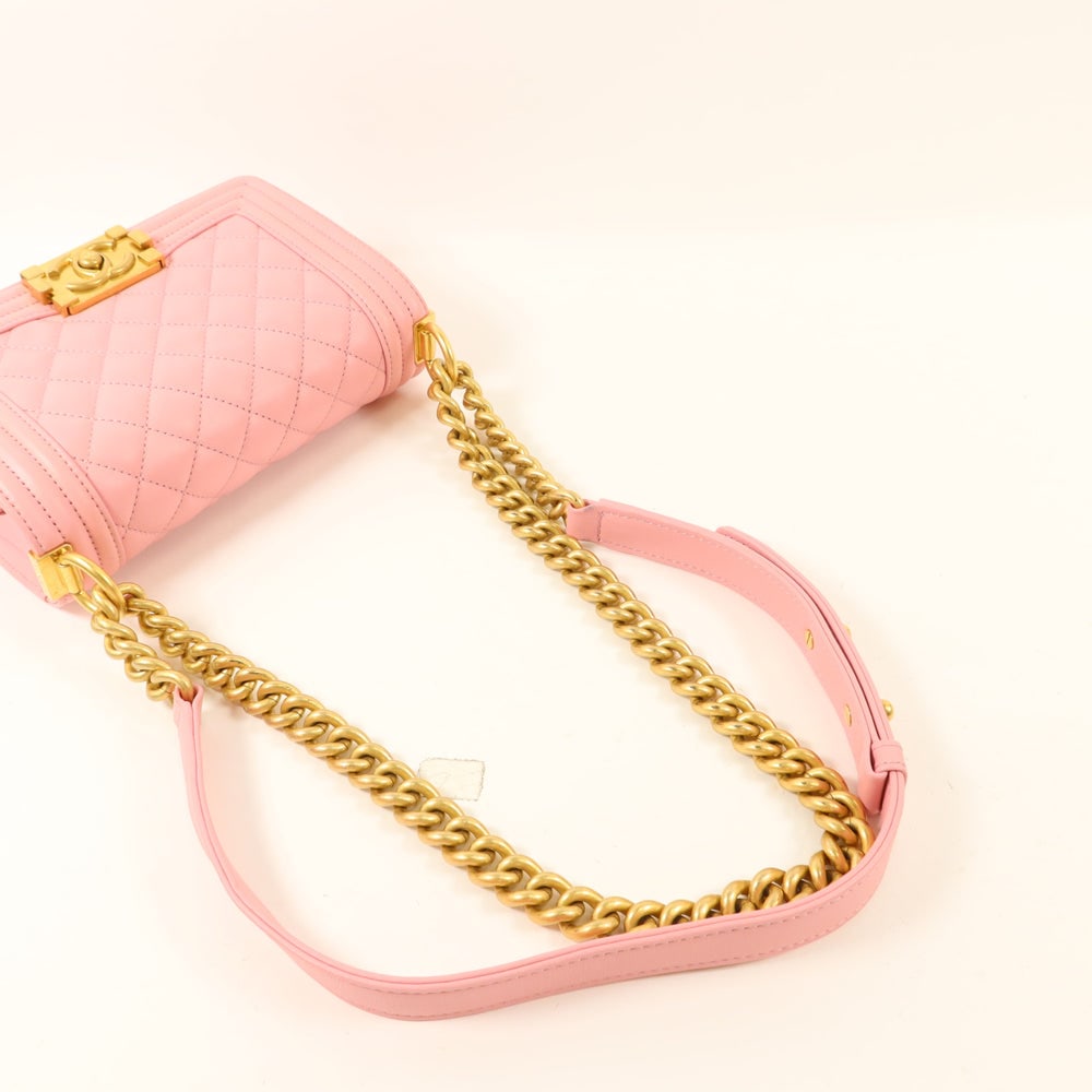 Chanel Boy 20 Chain Pink - 9