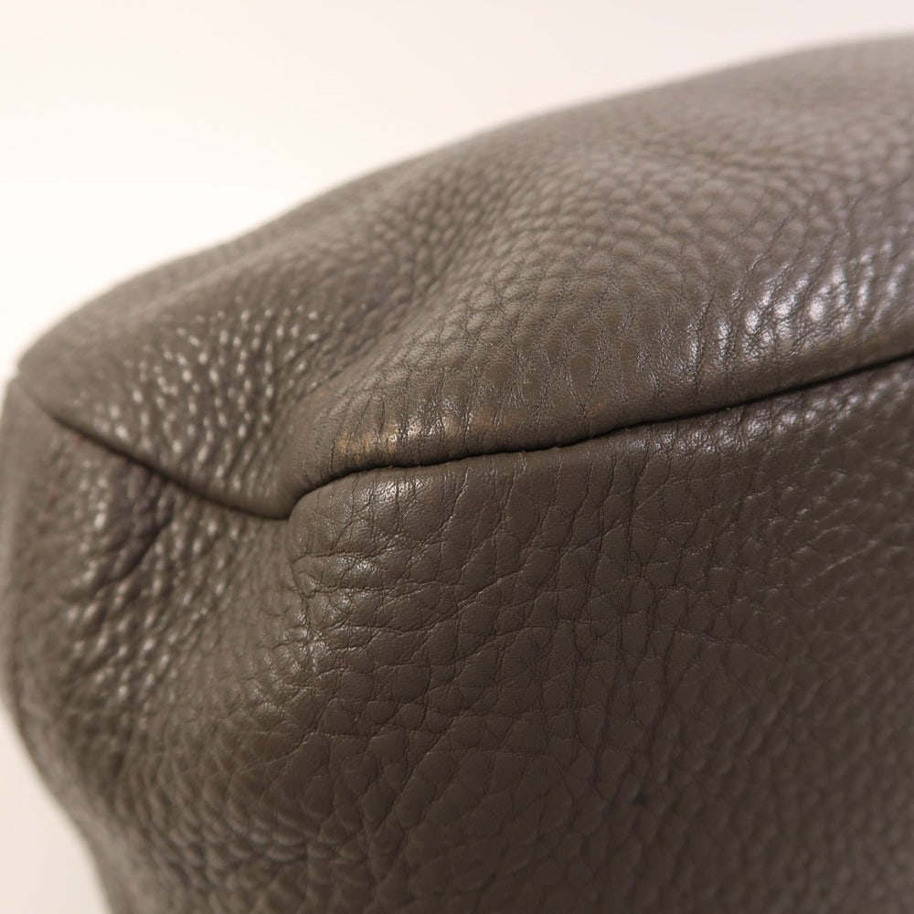 Prada Gray Leather Shoulder Bag - 11