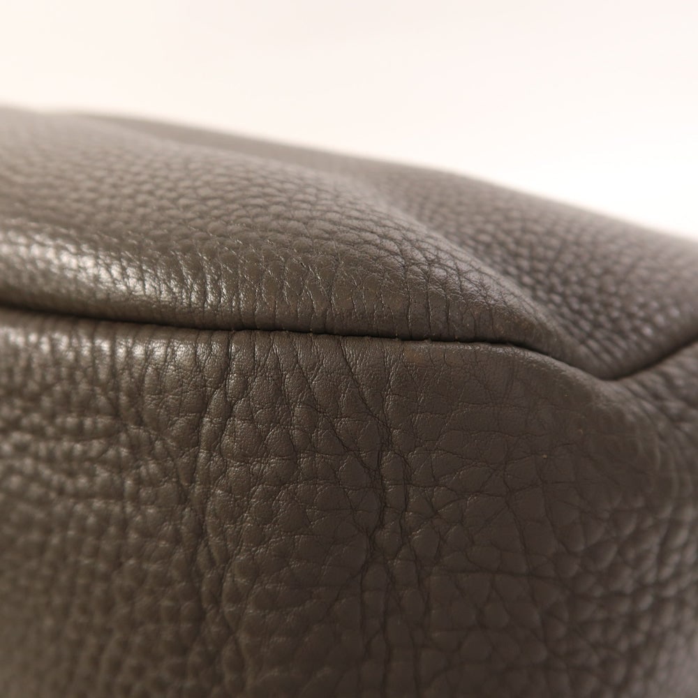 Prada Gray Leather Shoulder Bag - 12