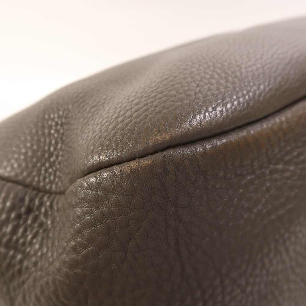 Prada Gray Leather Shoulder Bag - 13