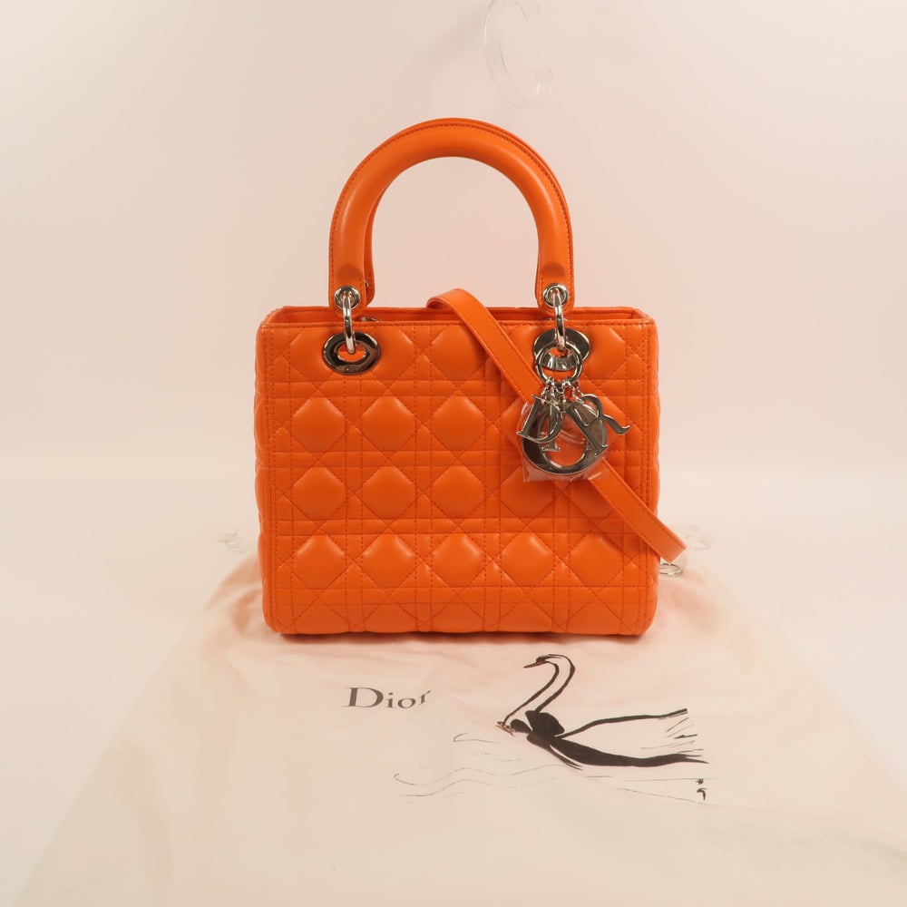 Dior Lady Dior Medium Orange - 12