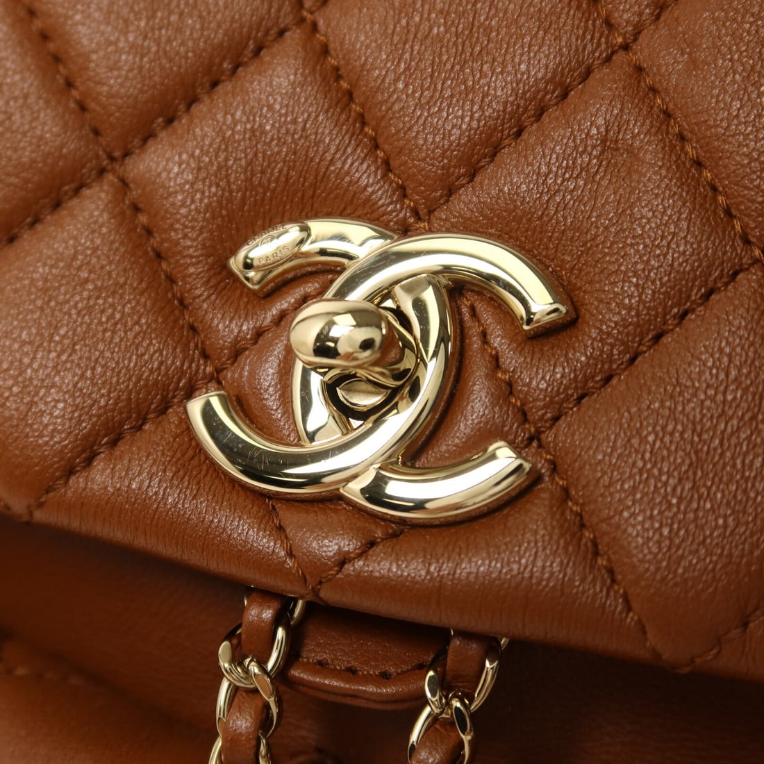 Chanel Chain Backpack Brown - 11