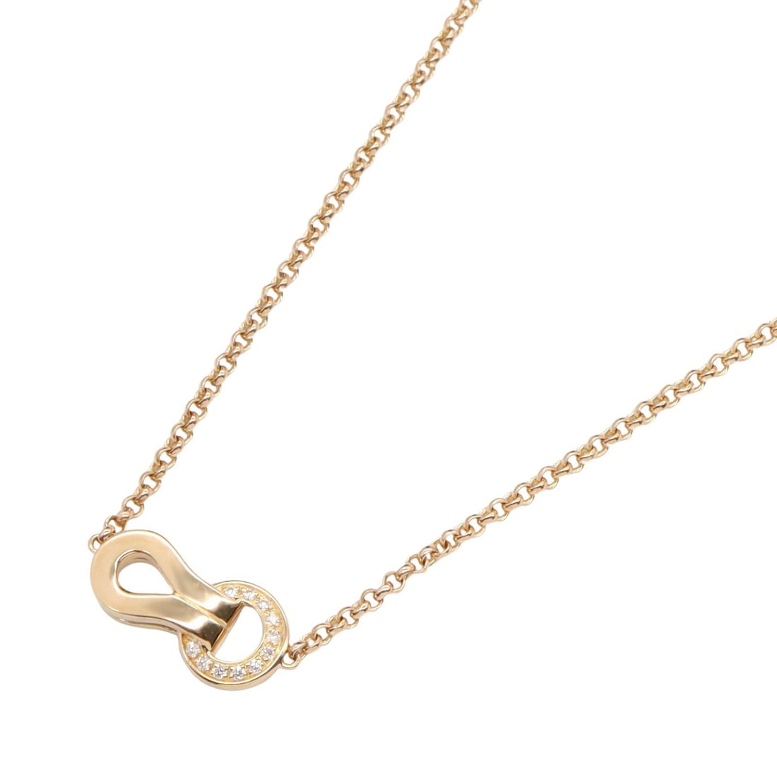 Cartier Agraff Diamond Necklace PG: Agraff diamond necklace in K18 pink gold.
