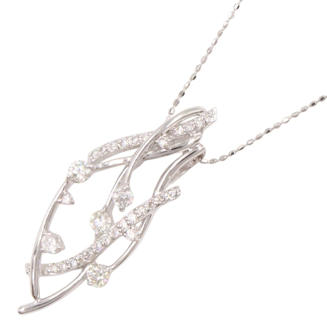 Diamond Necklace White Gold: Diamond necklace in K18 white gold.