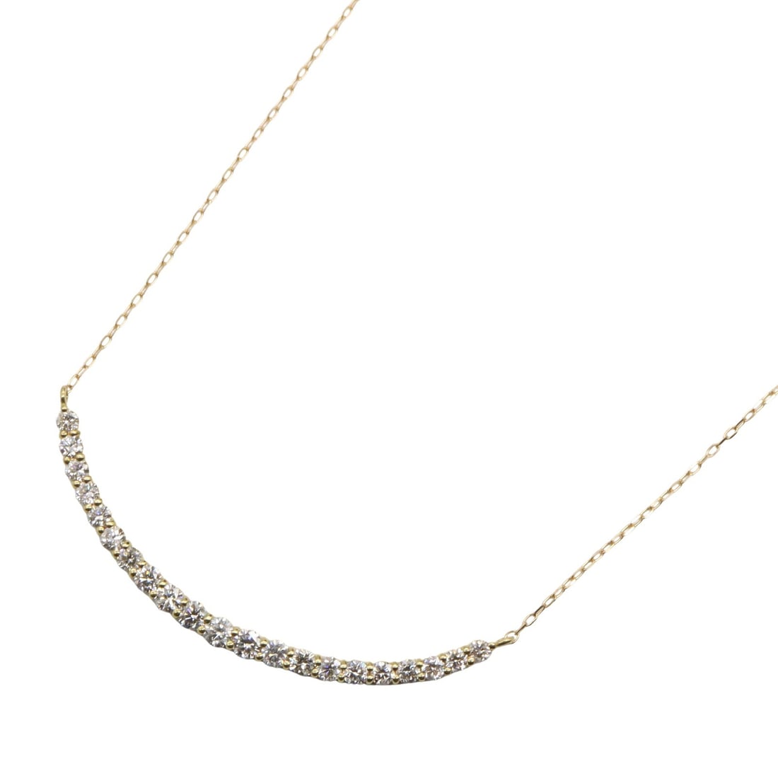 Diamond Necklace Yellow Gold: Diamond necklace in K18 yellow gold.