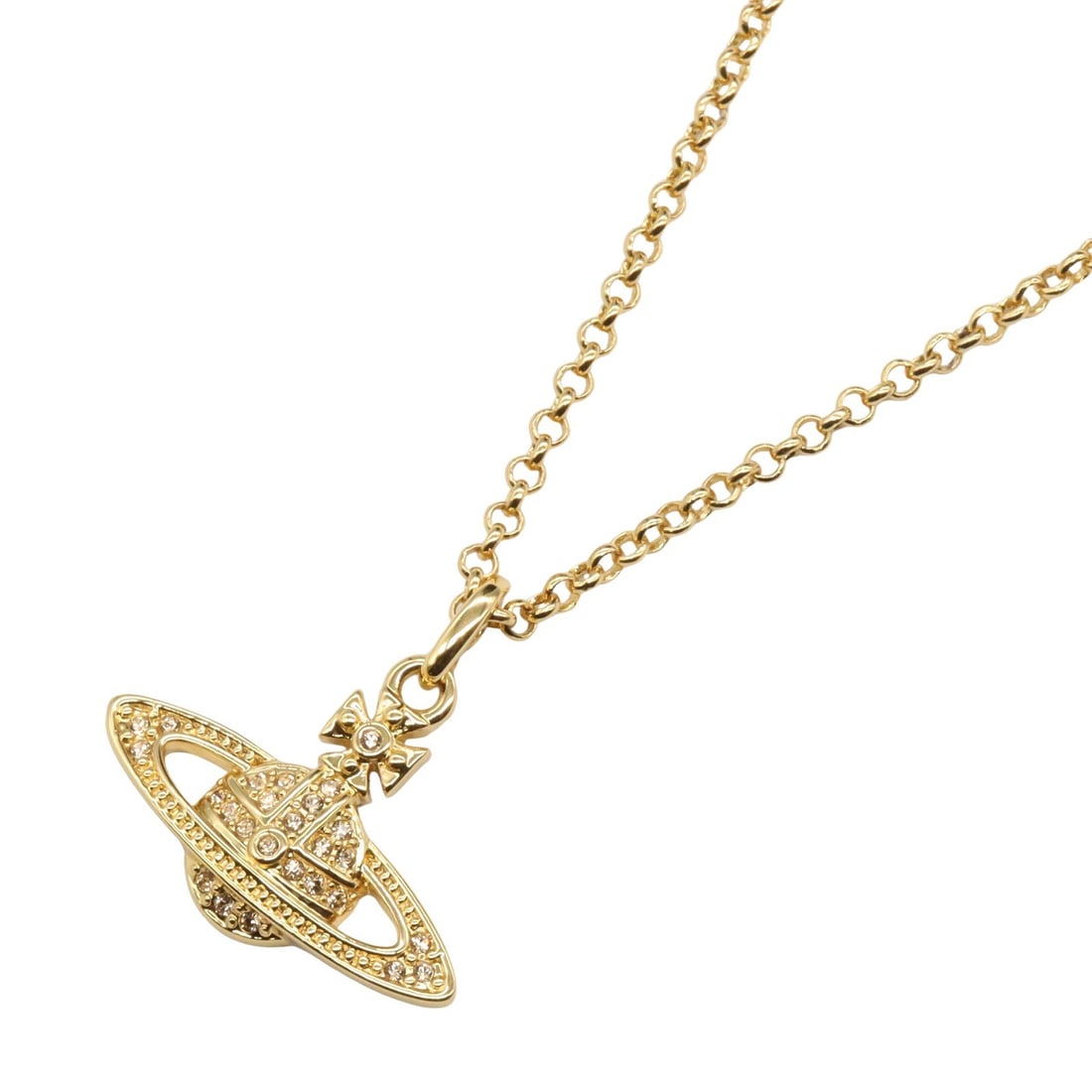 Vivienne Brass Gold Necklace: Necklace in brass with gold tone.