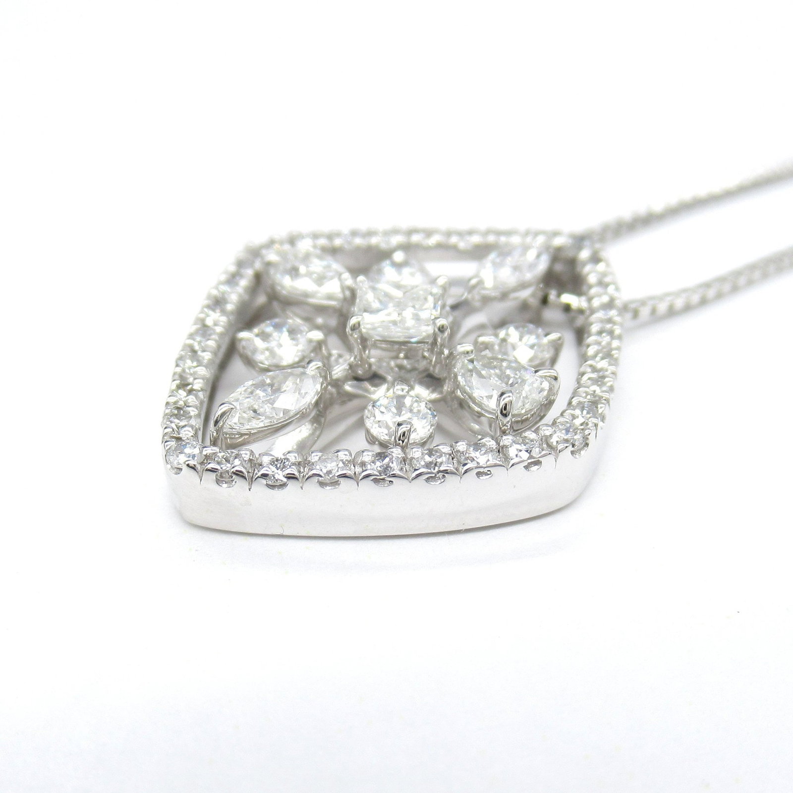 Diamond Necklace White Gold - 5