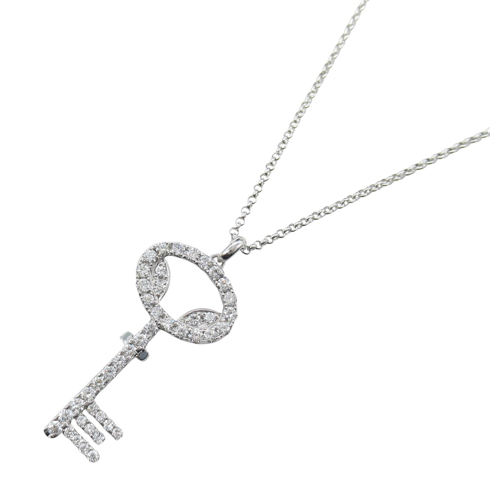 Diamond Necklace White Gold: Diamond necklace in K18 white gold.