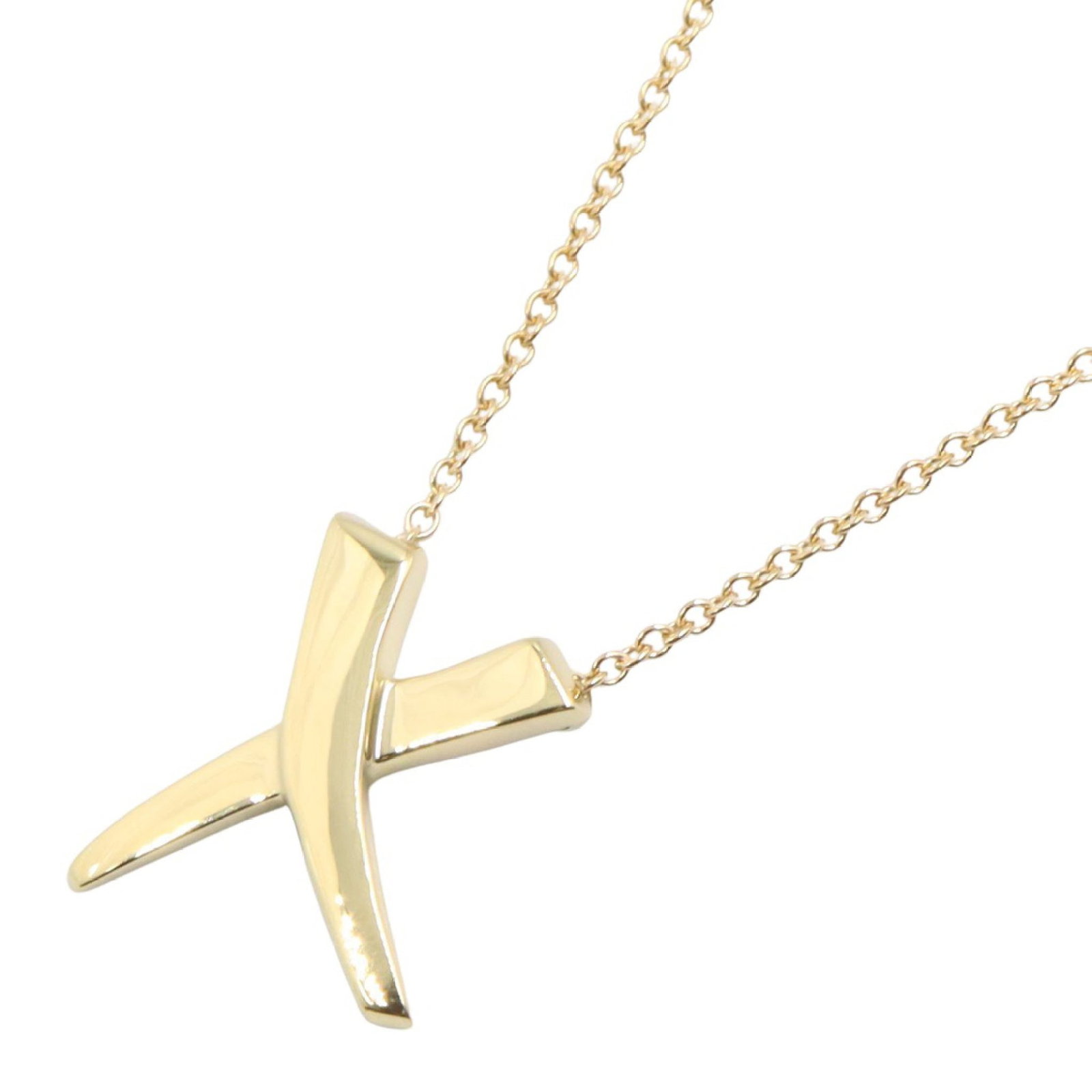 Tiffany Scratches Necklace YG: Scratches necklace in K18 yellow gold.