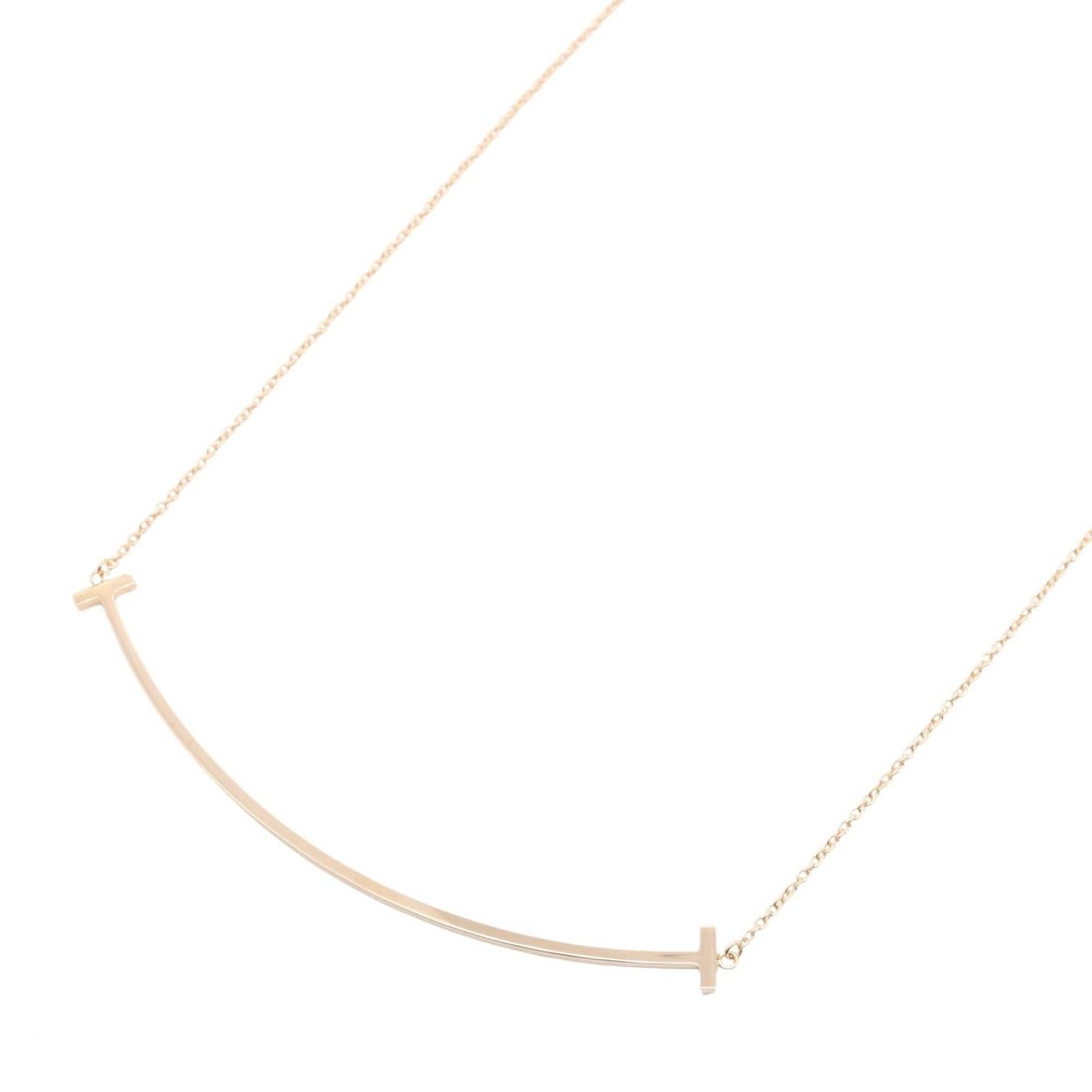 Tiffany T Smile Large Necklace: T Smile Large necklace in K18 yellow gold.