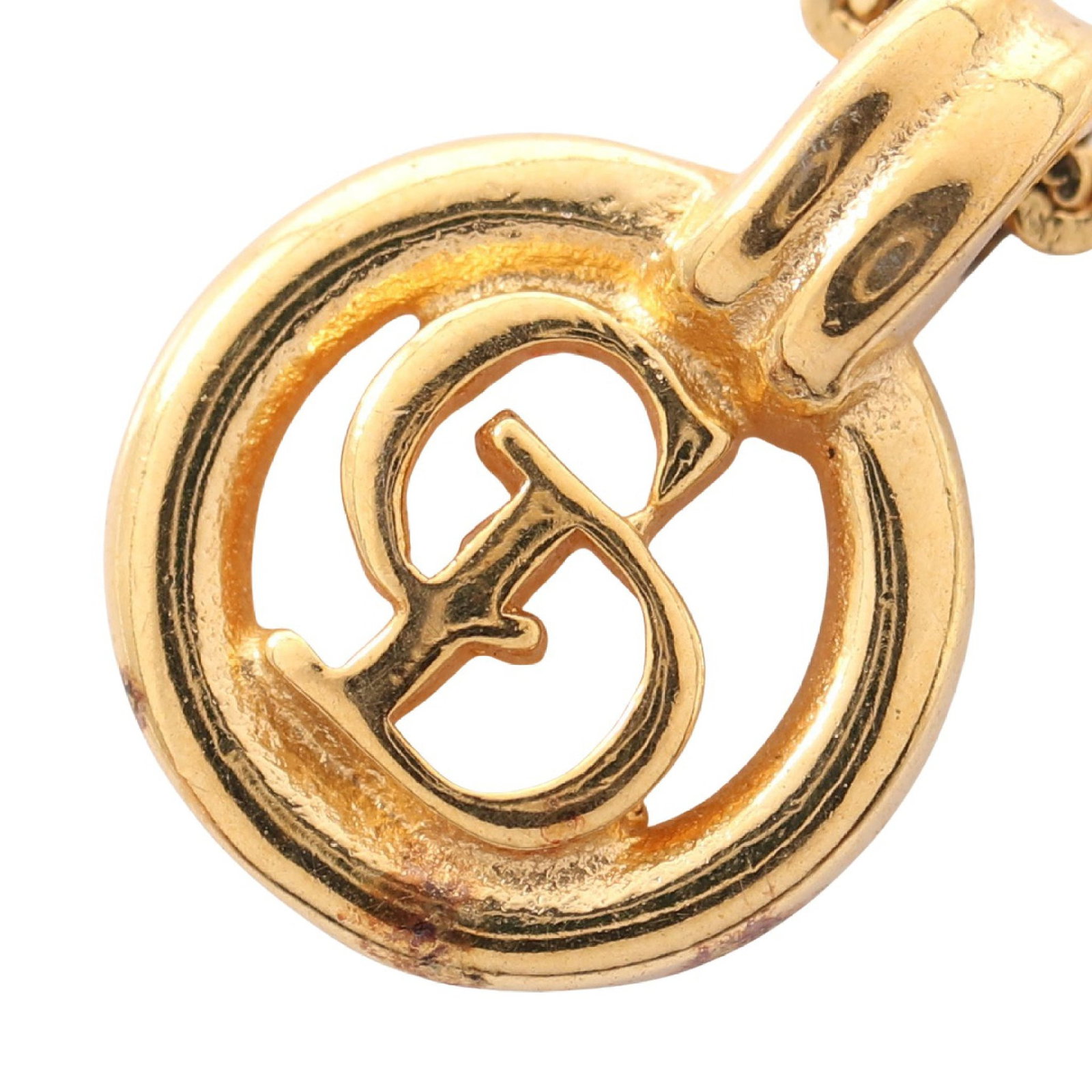 Dior CD Logo GP Gold Necklace: CD logo necklace in gold plated finish.