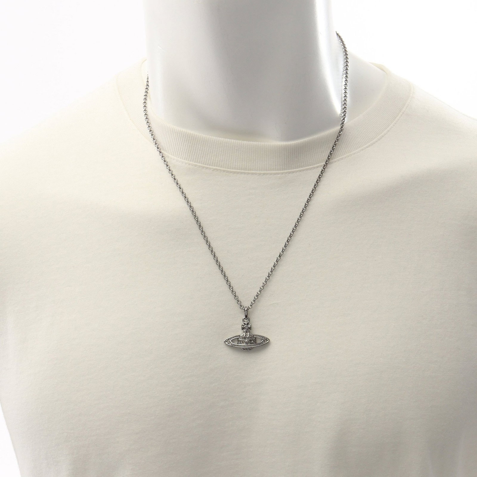 Vivienne Orb Necklace Silver Clear - 5