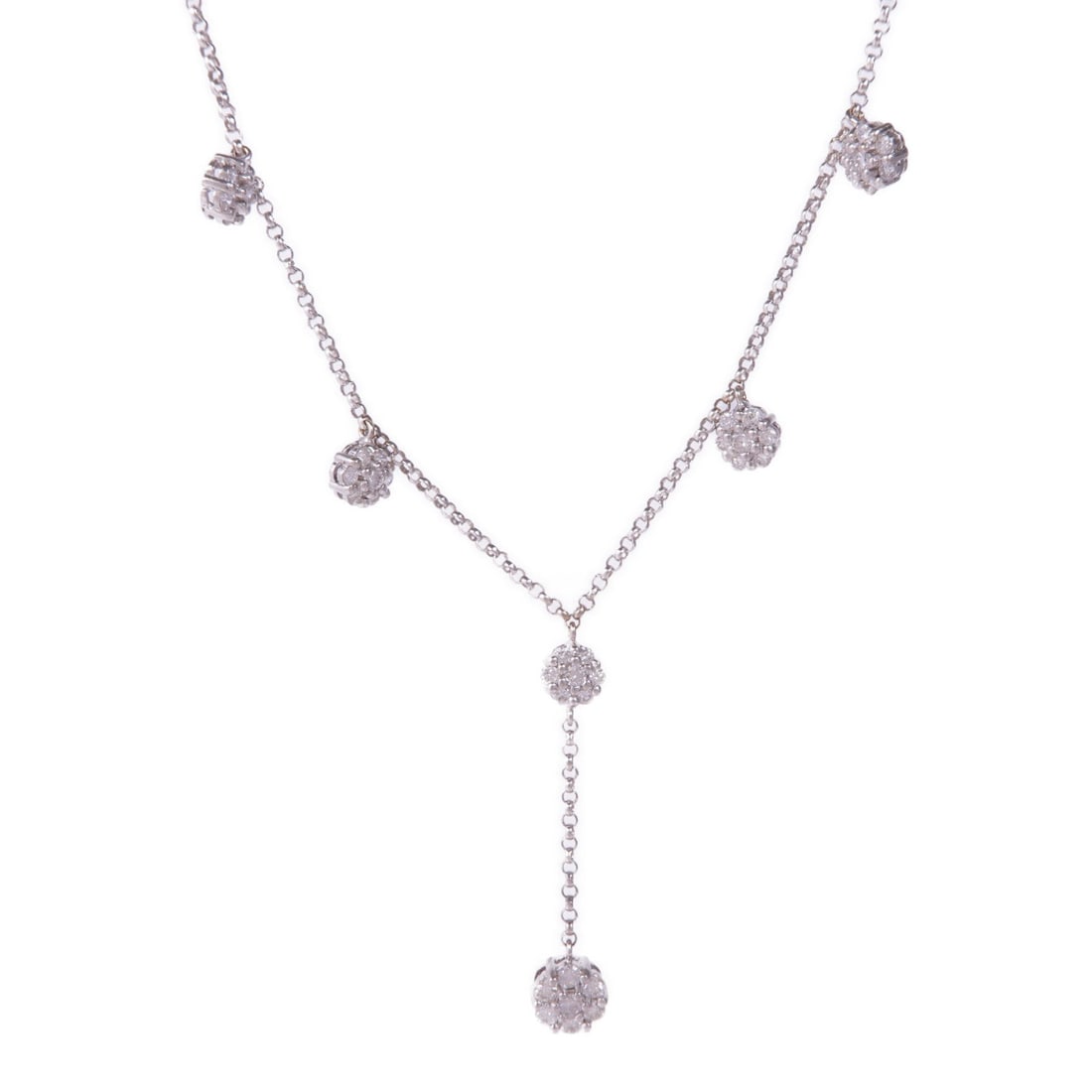 Diamond Necklace 18K White Gold: Diamond necklace in 18K white gold.