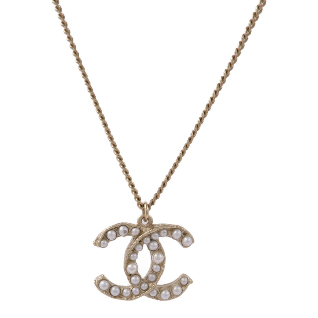 Chanel CC GHW Gold Necklace: CC GHW necklace in gold tone metal.