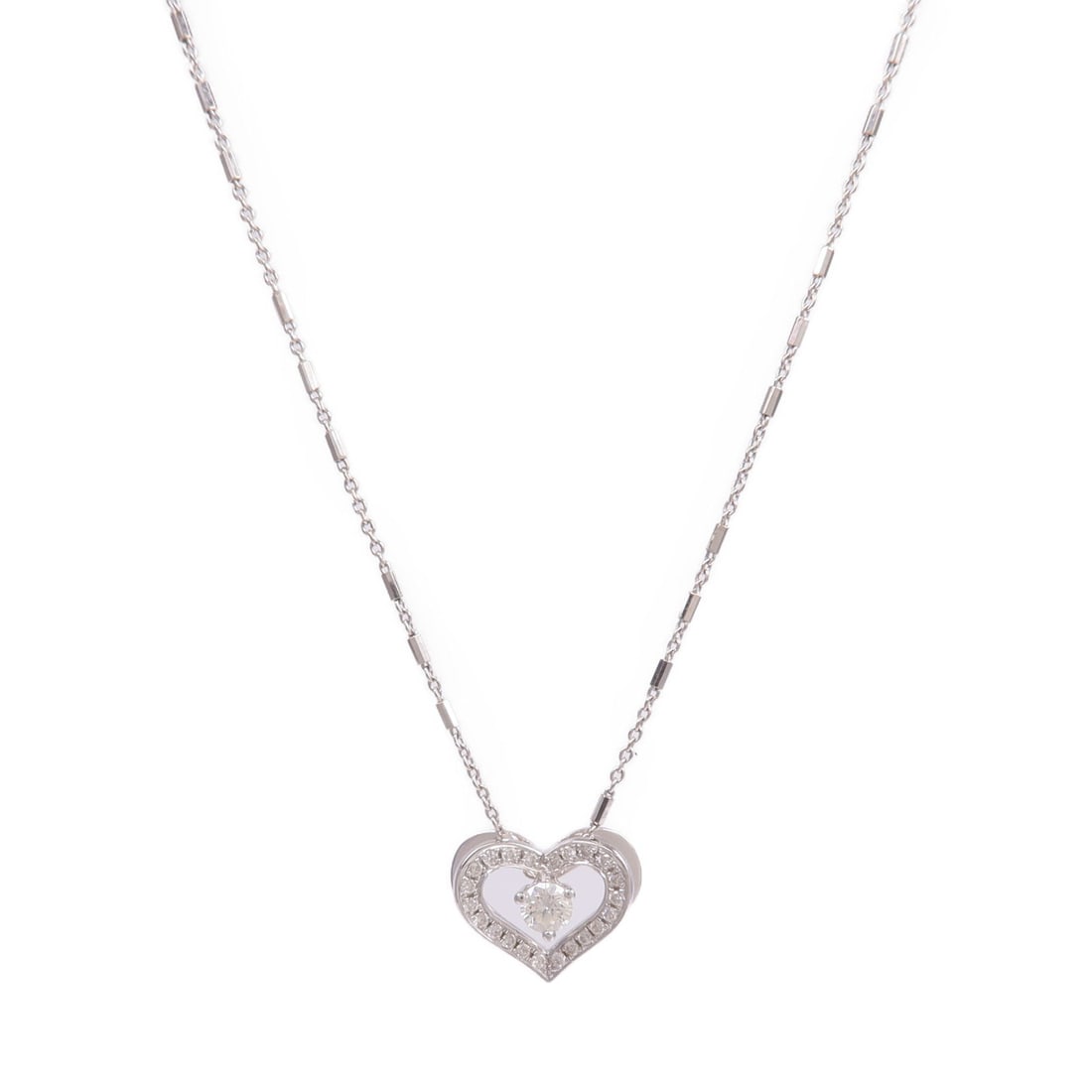 Diamond Necklace 18K White Gold: Diamond necklace in 18K white gold.