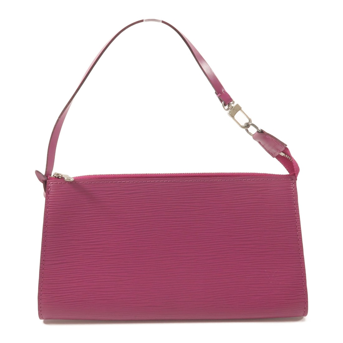 Louis Vuitton Epi Pochette Purple: Epi Pochette Accessories hand bag in purple leather. Size 24 x 13.5 x 2.5 cm. Handle 35 cm.