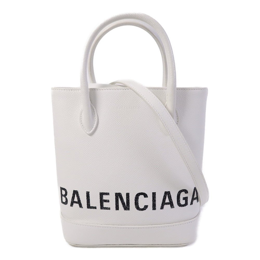 Balenciaga 2 Way Shoulder White: 2 way shoulder bag 596159 in white calfskin. Includes shoulder strap. Size 19 x 22 x 10 cm.
