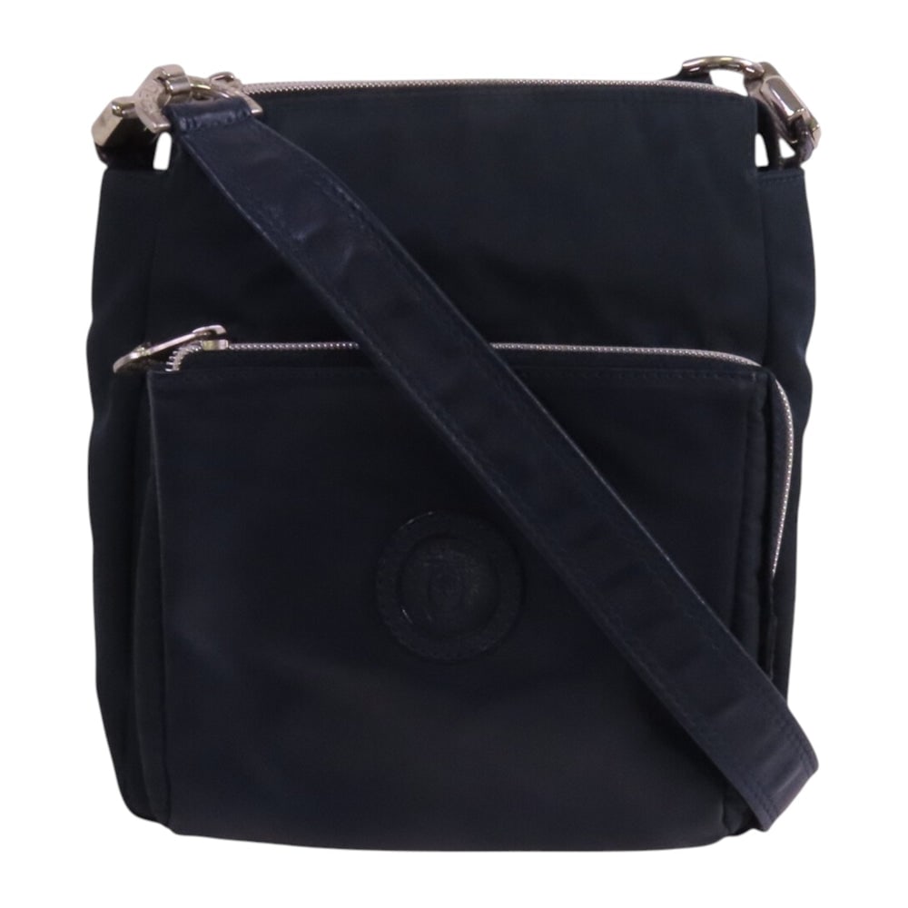 Versace Crossbody Nylon Navy: Versace Shoulder Bag Crossbody. Color: Navy / Navy. Material: Nylon. Size: 21 X 23 X 13.5 Cm. Shoulder: 102 Cm.