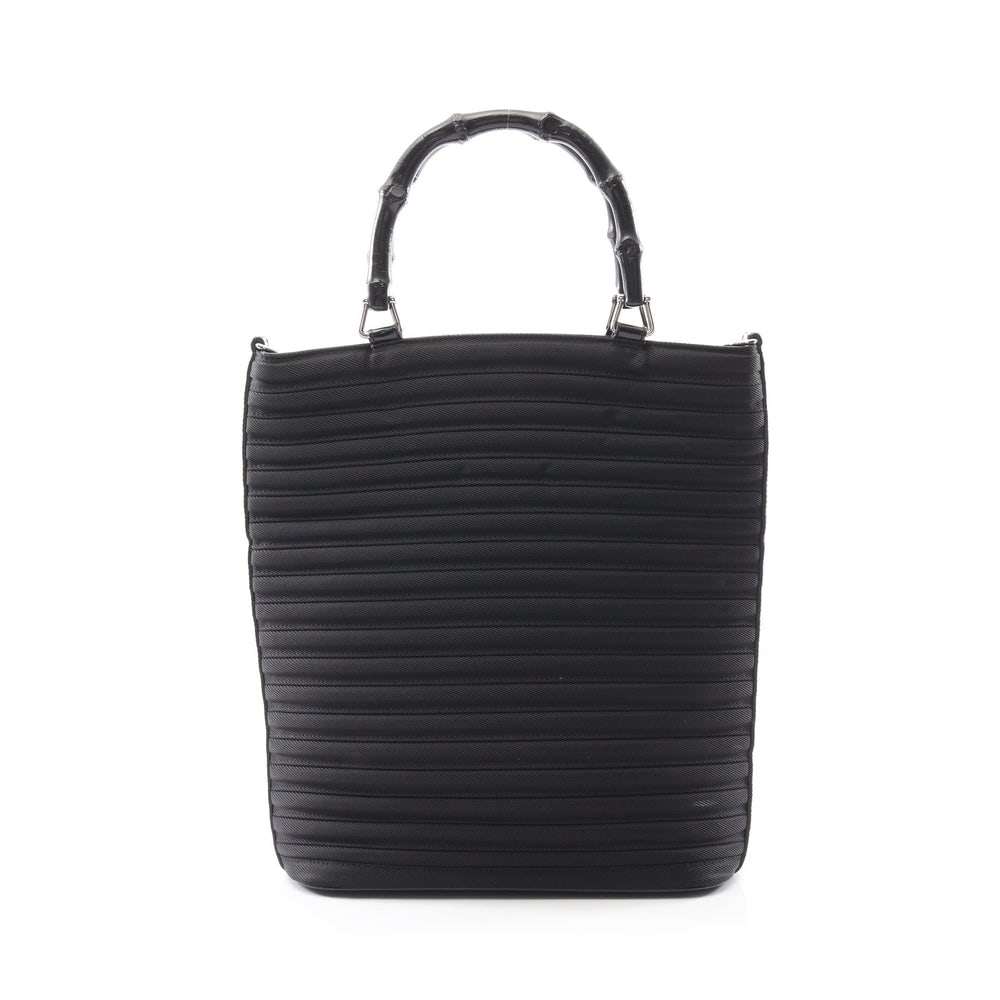Gucci Bamboo Handbag Black: Gucci Bamboo Handbag. Color: Black. Material: Nylon Canvas Leather. Size: 27/24 X 29 X 9 Cm. Handle: 30 Cm.