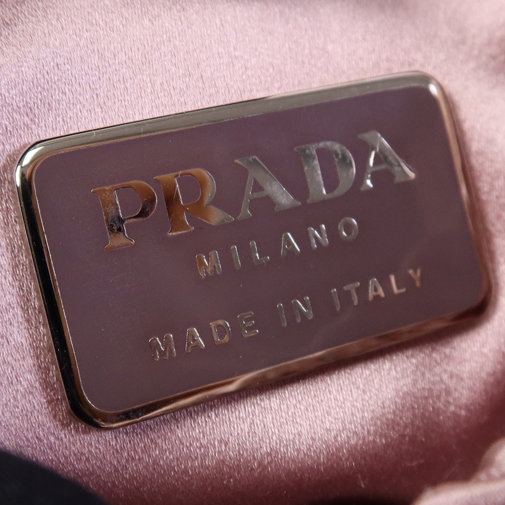 Prada Satin Handbag Purple - 15