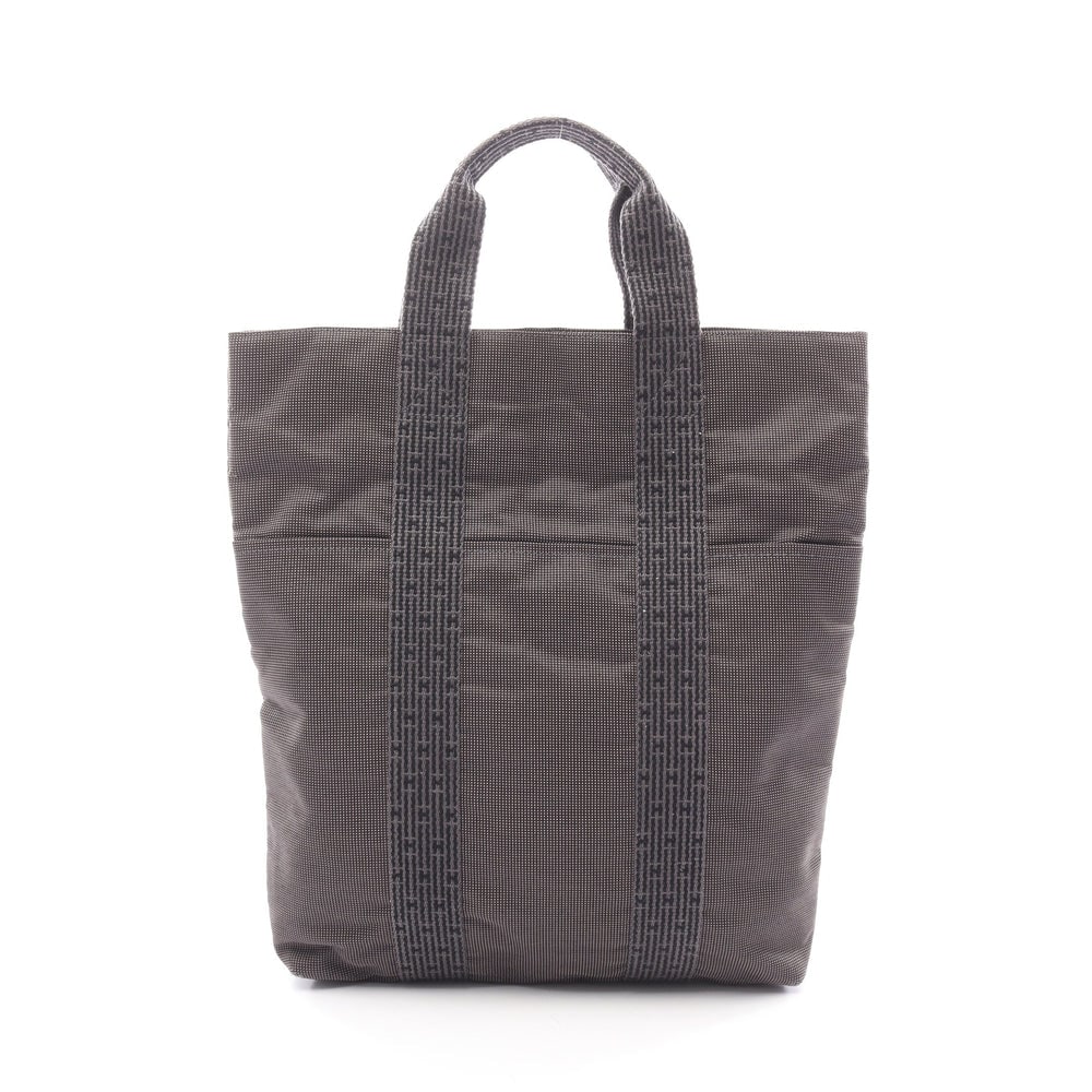 Hermes Yell Line Kabas Tote Gray: Hermes Yell Line Kabas Handbag Tote Bag. Color: Dark Gray. Material: Nylon Canvas. Size: 35/30 X 40 X 7 Cm. Handle: 29 Cm.