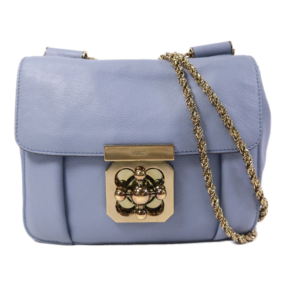 Chloe Chain Shoulder Blue: Chloe Chain Shoulder Bag. Color: Blue / Blue. Material: Calfskin. Size: 19.5 X 17 X 8 Cm. Shoulder: 64-120 Cm. Includes: Storage Bags.
