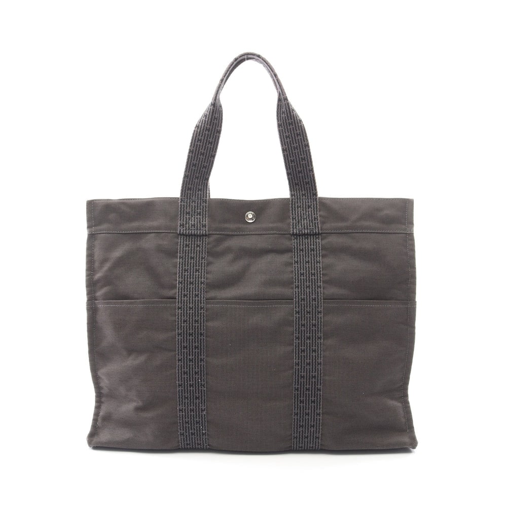Hermes Yale Line Gm Tote Dark Gray: Hermes Yale Line Gm Handbag Tote Bag. Color: Dark Gray. Material: Nylon Canvas. Size: 46 X 35 X 15 Cm. Handle: 44 Cm.