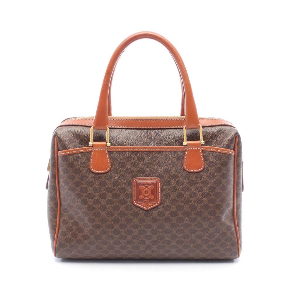 Celine Macadam Mini Boston Brown: Celine Macadam Mini Boston Bag. Color: Brown Dark Brown. Material: Pvc Leather. Size: 28/30 X 25 X 12.5 Cm. Handle: 42 Cm.