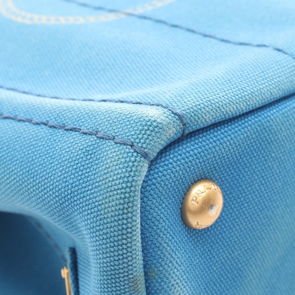 Prada Canapa 2Way Tote Blue - 6