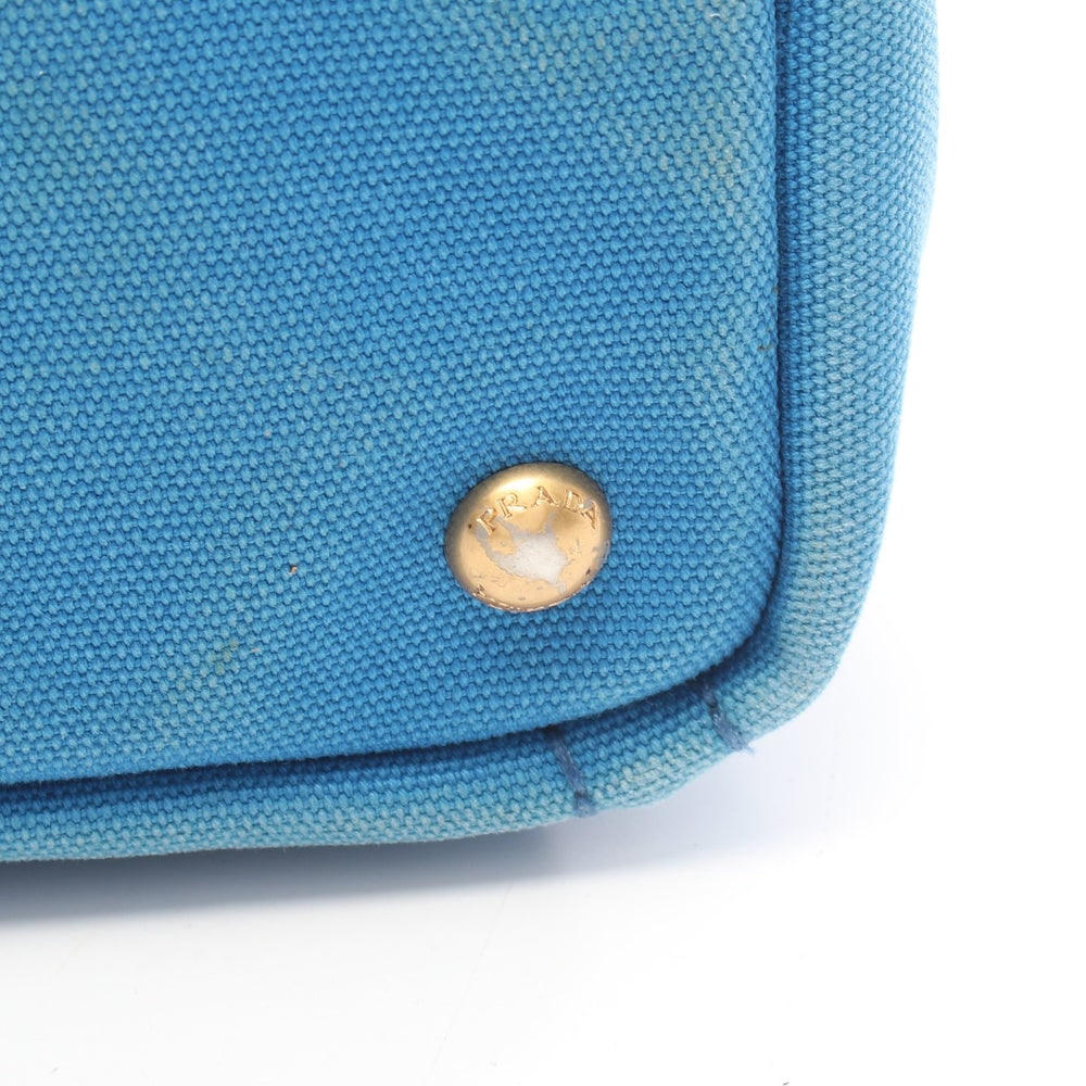 Prada Canapa 2Way Tote Blue - 9