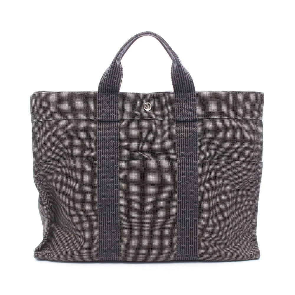 Hermes Yale Line Mm Tote Dark Gray: Hermes Yale Line Mm Handbag Tote Bag. Color: Dark Gray. Material: Nylon Canvas. Size: 42 X 32 X 11 Cm. Handle: 29 Cm.