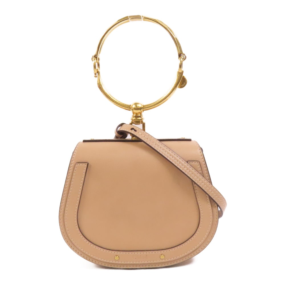 Chloe Nile 2Way Shoulder Bag Beige: Beige calfskin Nile bag. Includes shoulder strap. 19 x 15 x 6.5 cm.